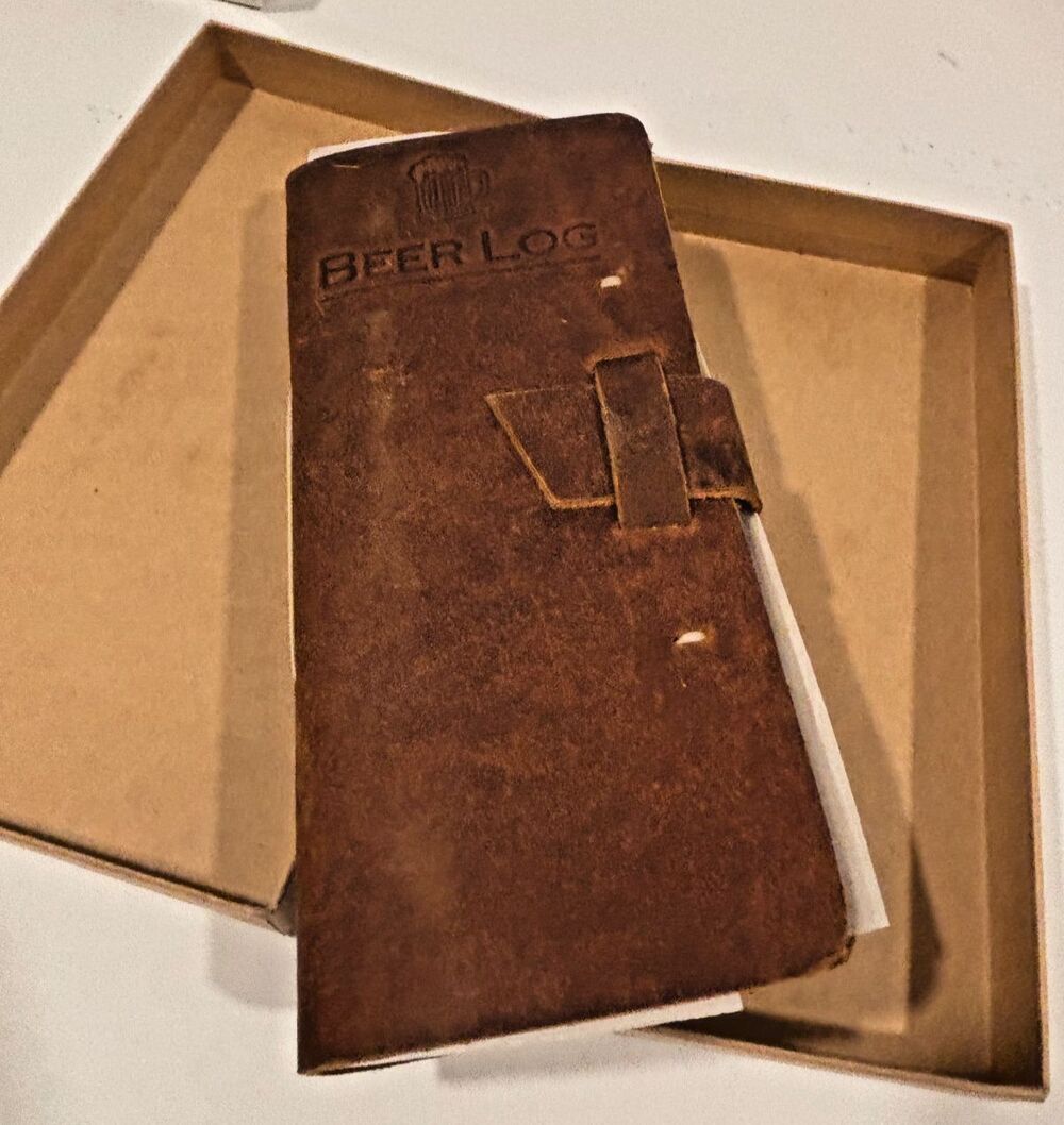 Tolredo Handcrafted Craft Beer Log Brown Leather Book Tasting Journal Handmade